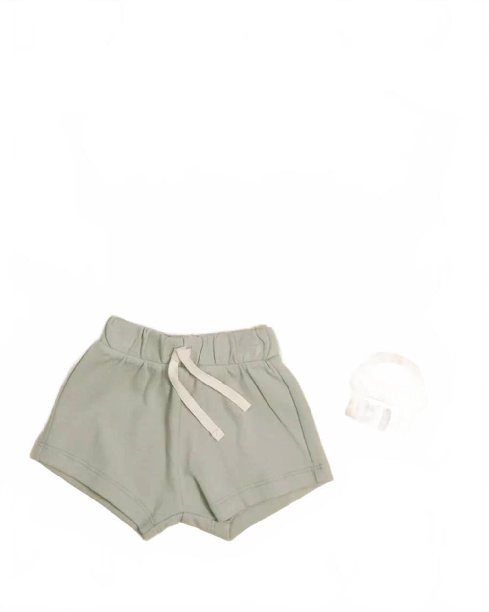 NEW QUINCY MAE boys boxy tee + play short set in dinosaur/sage